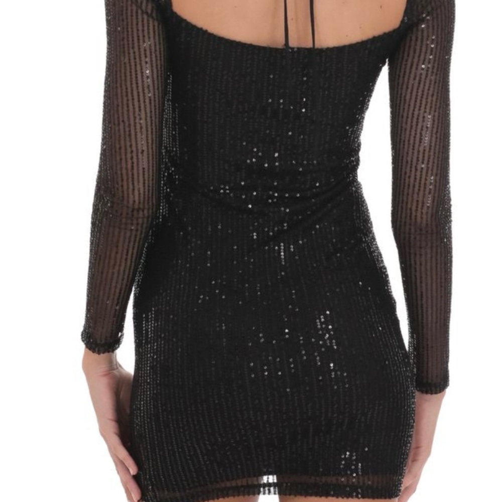 Lucy in the Sky Black Sequin Long Sleeve Dress